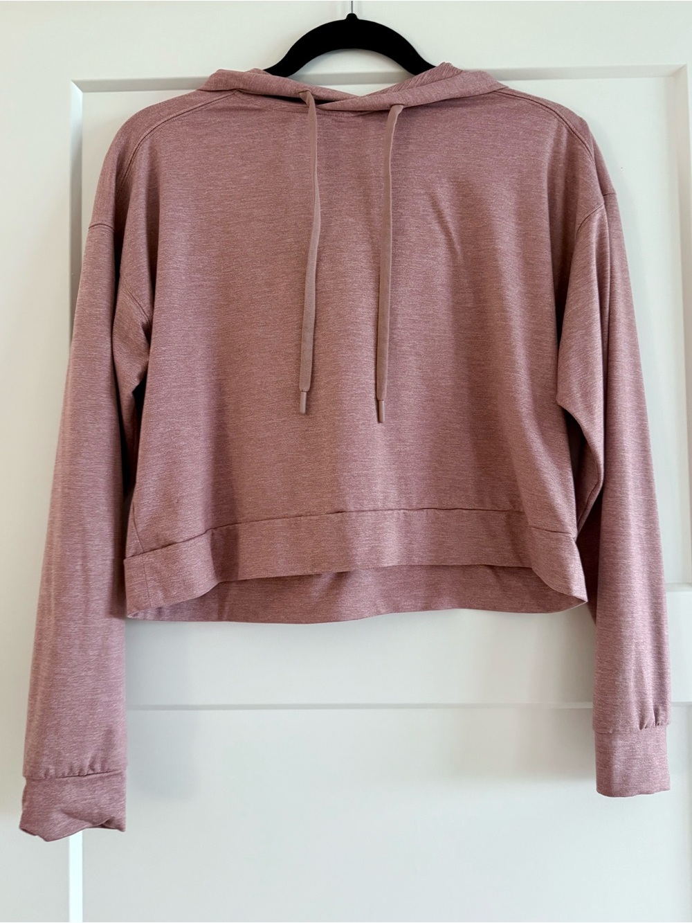 All in Motion Rose Pink Cropped Long Sleeve Top Shirt Hoodie XS